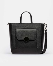 Shopper The Circle 100% Cuero - Color Negro