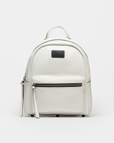 Mochila Elemental 100% Cuero - Color Blanco