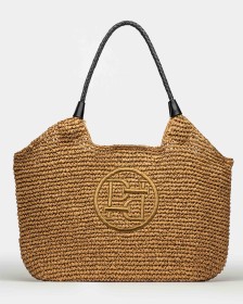 Bolso The Straw Collection En Efecto Cuero 